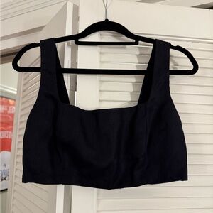 Reformation Linen Square Neckline Crop Top | Size: 6